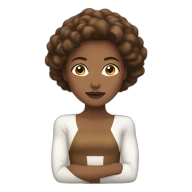 brown white superwomen sticker