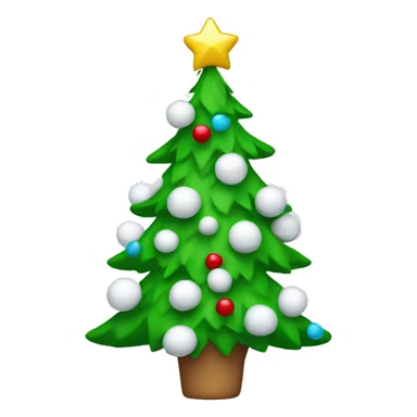 White Christmas tree with bows up  sticker