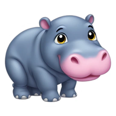 baby hippo sticker