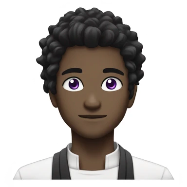 Gojo purple eyes Anime black hair sticker