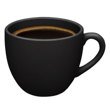 Black mug of black coffee  sticker