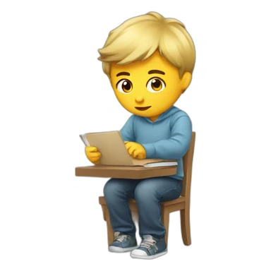 Student struggling sticker