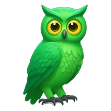 duolingo green owl evil sticker