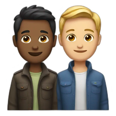 un couple gay sticker