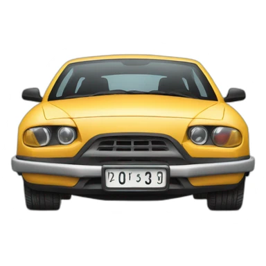 Coche con reloj sticker