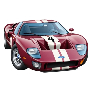 Ken miles’ ford gt 40 claret and blue sticker