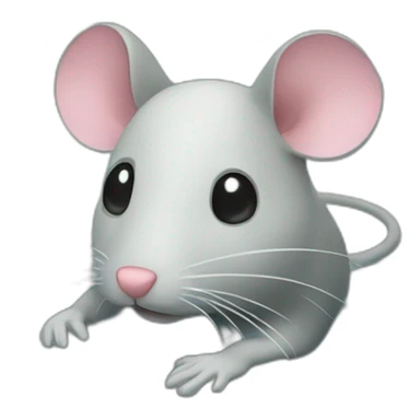 a mouse swimming in a lake sticker