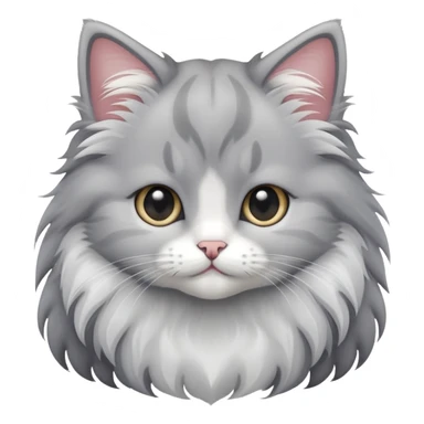 Long-haired cute kitten sticker