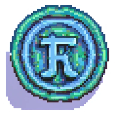 minimalist pixel art pi (π) symbol, 8-bit aesthetic sticker