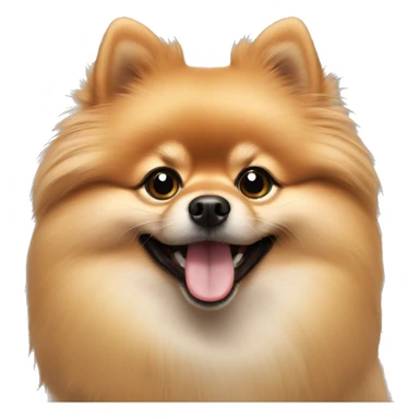 Tan pomeranian smiling sticker