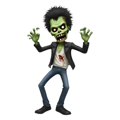 sid vicious zombie dancing sticker