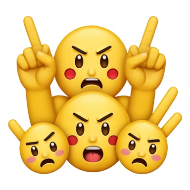 Emoji shooting middle fingers sticker