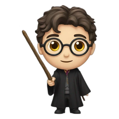 Harry Potter with wand sticker