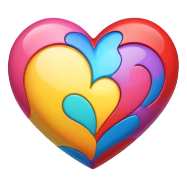 Cœur multicolore  sticker