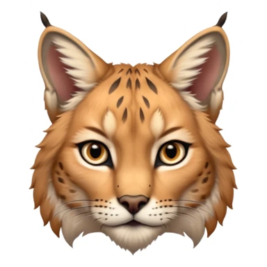 A high-resolution photo-realistic digital illustration of a majestic lynx, chest upward A high-resolution, photo-realistic digital illustration of a majestic young Eurasian lynx, shown from the shoulder upwards with markings sticker