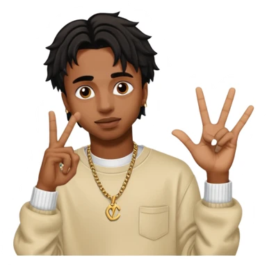 Playboi carti yvl hand sign sticker