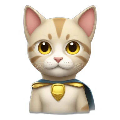 Super hero cat sticker