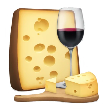 Cheese board wineglass sticker