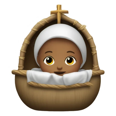 Baby in manger sticker
