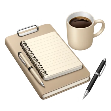 Realistic work  essentials with neutral color sticker