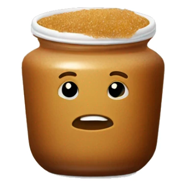 A single sugar bowl of brown sugar sticker