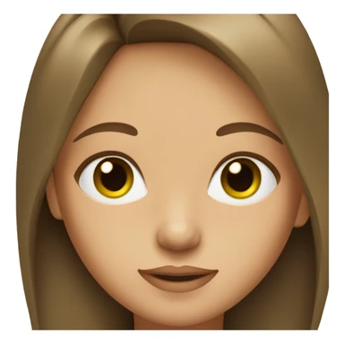 Girl that has green eyes and brown straight hair, her hair is layered sticker