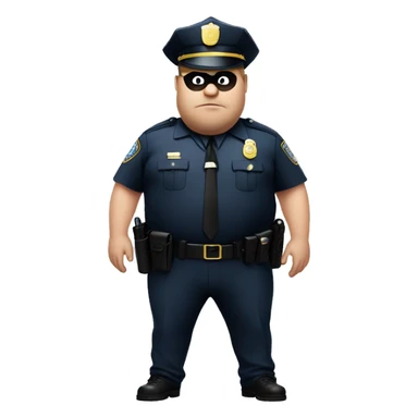 fat man as cop sticker