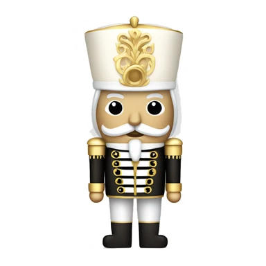 White and gold nutcracker  sticker