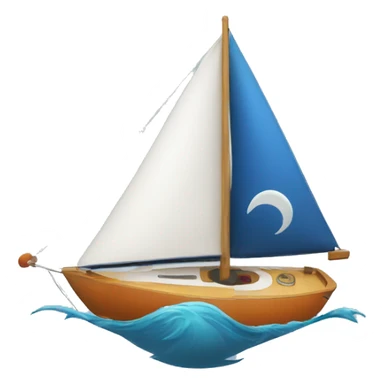 iconic logo mark unifying sailboat and rocket sticker