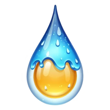 resin drop with sparkles inside sticker