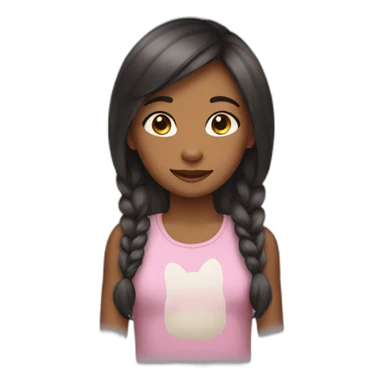 human girl with puppy ears sticker