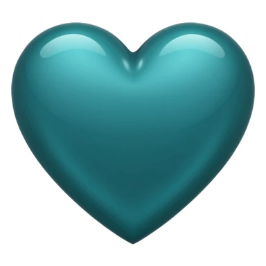 Transparent background Dark Deep teal heart sticker