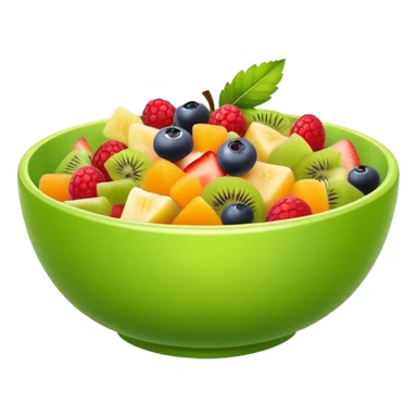 small green bowl of Fruit salad sticker