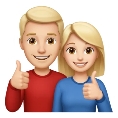 Mr. and Mrs. giving a thumbs up sticker