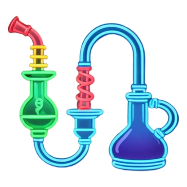 the neon sign of a hookah lounge in the night sticker