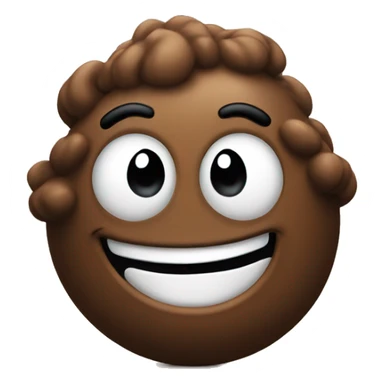 smiling poo with arms  sticker