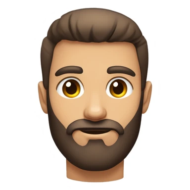 jeune homme vu du buste musclé métisse brun yeux foncés barbu sticker