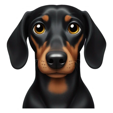 Black dachshund  sticker