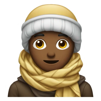 Emoji cold face with a scarf  sticker