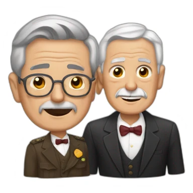 Abuelo con nieto sticker