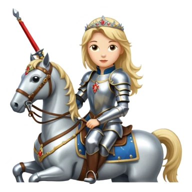 Renaissance princess knight on horse sticker