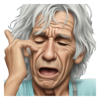 Keith Richards crying sticker