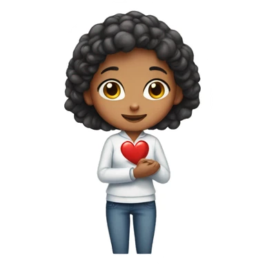 Amul Girl making a heart sticker