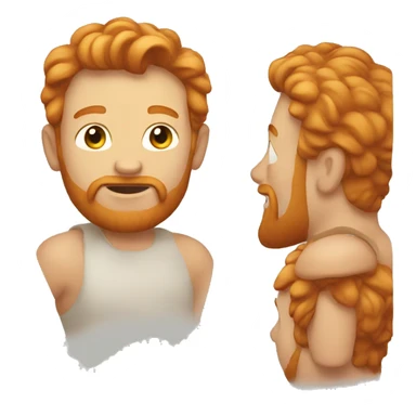 ginger man with head turned to the left
 sticker