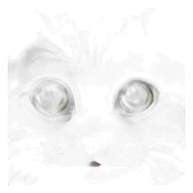 Grey cat with white mouth rose nose and green eyes sticker