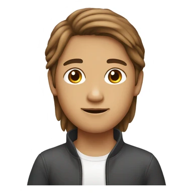 Brown haird asian girl with brown haired white guy sticker