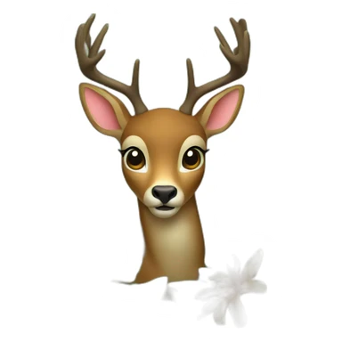 a deer inside jungle sticker