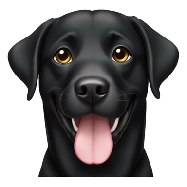 happy female black labrador sticker