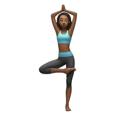 Skinny fit yoga girl. sticker