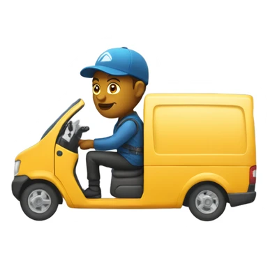 wolt courier on bil sticker